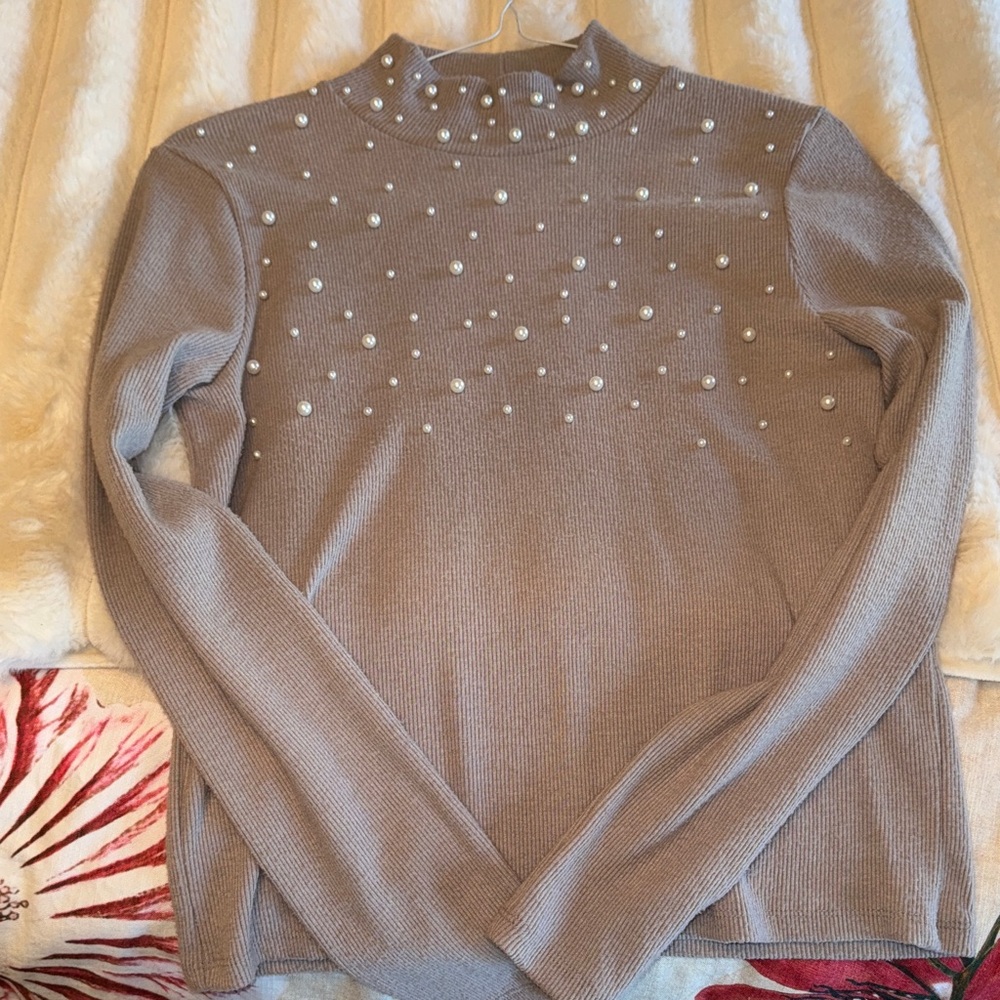 Zara Sweater with Pearl Embellishments